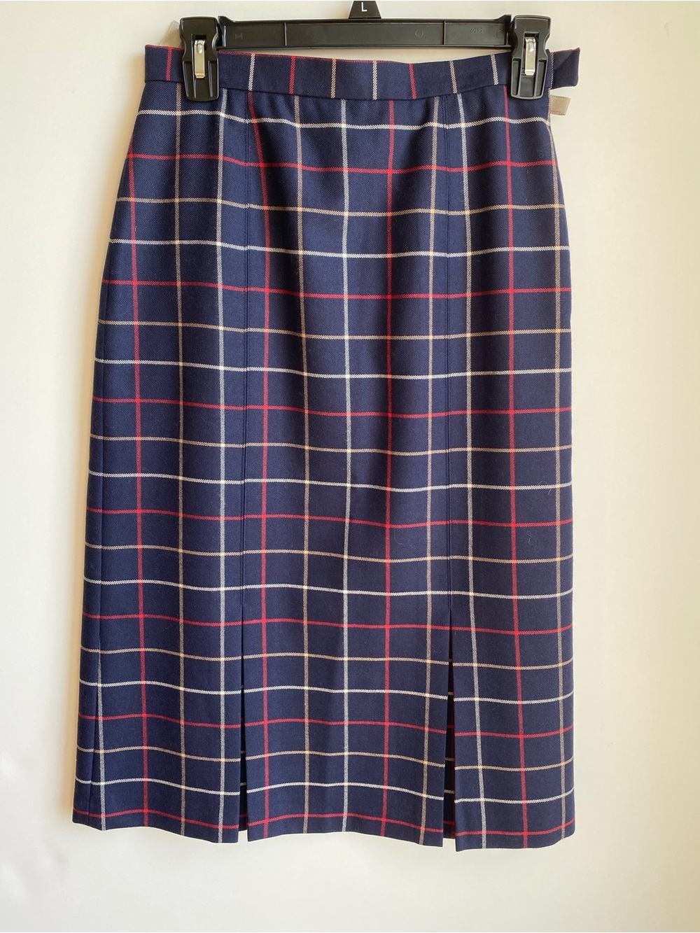 Gleneagles of Scotland Pure New Wool Tartan Plaid Skirt Side Zip Size 12